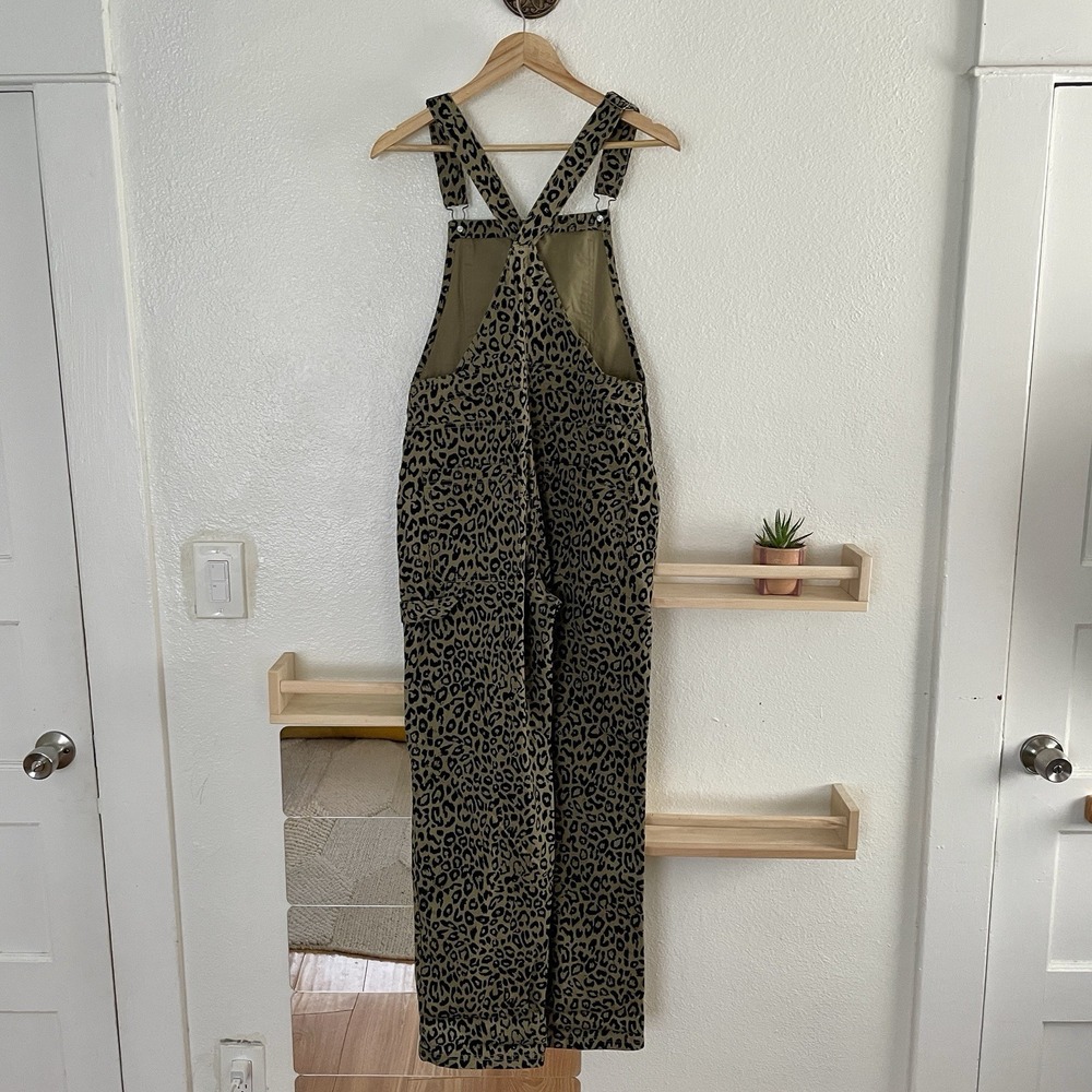 Obey Casbah Leopard Print Dungarees Overalls - Khaki Leopard Size 29 - Picture 3 of 6